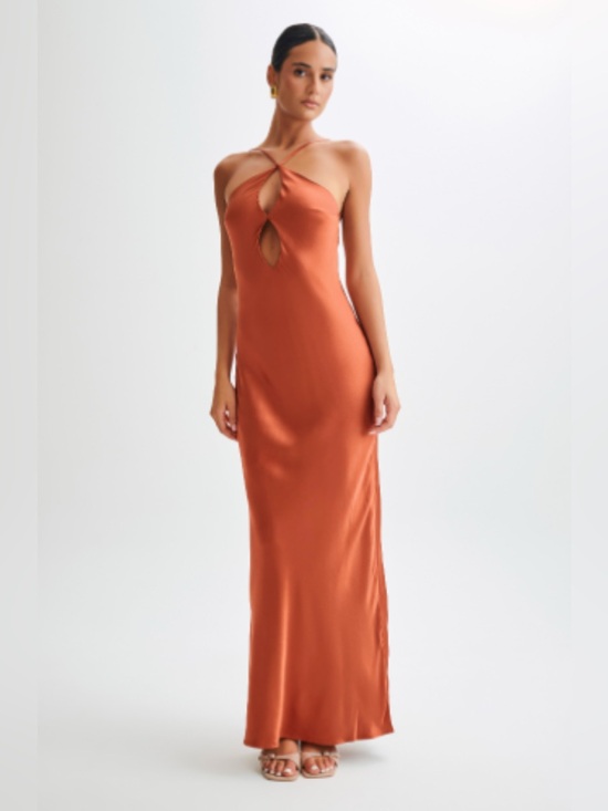 Meshki Dresses & Skirts - Meski lucia satin cut out maxi dress
